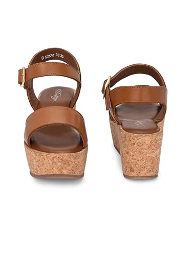 Delize Tan Light Leather women lightweight, leather, clog sandals 62641A-41