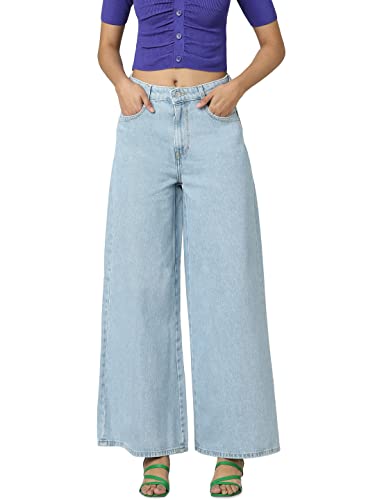 ONLY Wide Leg Jeans(141022701_Light Blue Denim_28/32)