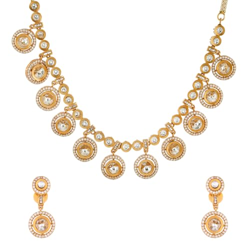 VOYLLA Regal Heritage Kundan Necklace Set For Women|Kundan Necklace Sets|Gift For Women|Ethnic|For Sister|For Lover