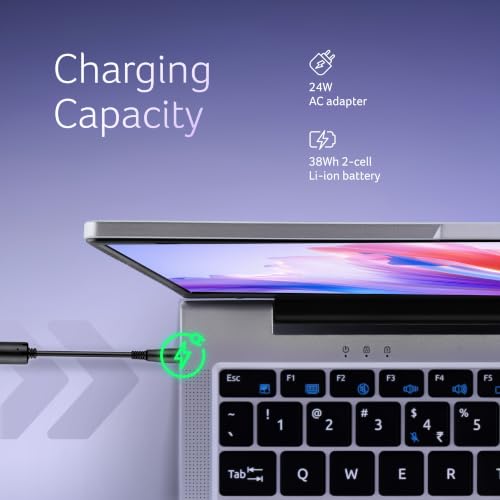 Acer Smartchoice Aspire One, Intel Core Celeron N4500, 12GB LPDDR4 RAM/ 256GB SSD, 14.0"/35.56cm WXGA Display, Intel UHD Graphics, Win 11 Home, Pure Silver, 1.3 Kg, A114-45, Thin and Light Laptop