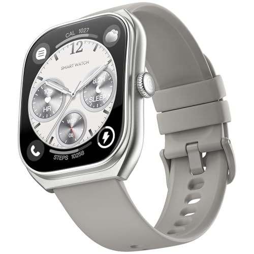 Noise Icon Arc 2.01" Immersive Curved Display Smartwatch, 10-Day Battery, 1ATM Water Resistant, Functional Crown, 100+ Sports Modes, Health Suite™, Voice Assistant, Built-in Games (Silver Grey)