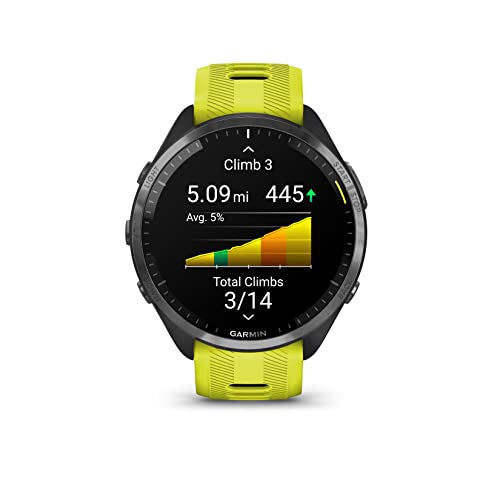 Garmin Forerunner 965 Running Smartwatch, Colorful AMOLED Display, Training Metrics and Recovery Insights, Amp Yellow and Black