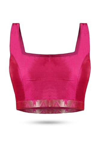 Soch Womens Fuchsia Tussar Zari Woven Saree with Tasselled Border