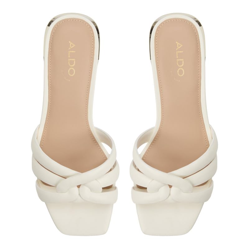 Aldo HANNE-IN100 Women White Block Heel Sandals