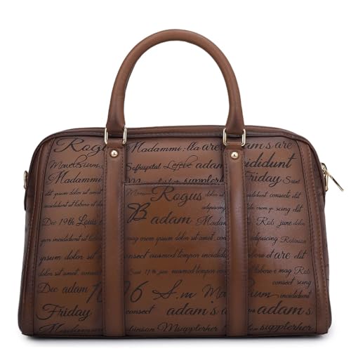 Da Milano Leather Satchel for Women - Brown