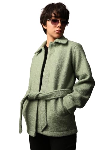 ONLY Women's Regular Fit Green Coat