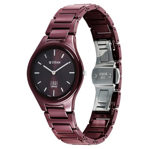 EDGE Titan Women Maroon Red Analog Dial Watch-2653QC18
