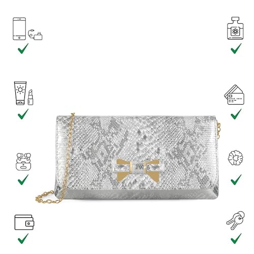 Lavie Women's Eira Bow Crush Envelope Clutch | Ladies Purse | Gift For Women
