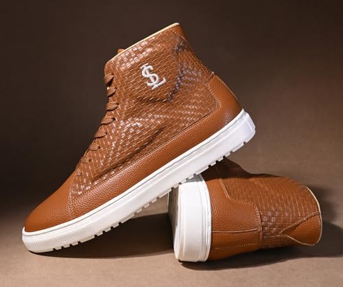 LOUIS STITCH Russet Tan Sneaker for Men | Comfortable Ankle Boot Sneaker | LSP-SNK-AVI007-TN | UK-11