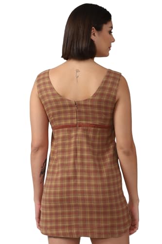 FOREVER 21 women's Cotton Classic Mini Dress (597968_Brown
