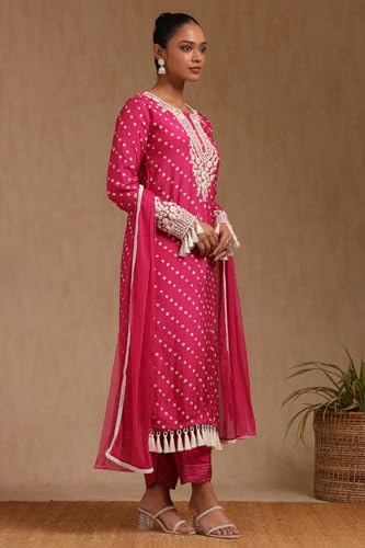 Soch Women's Russian Silk Chudidar Set (EWS5CD21942_Fuchsia