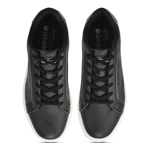 Woodland Men's Black PU Sneakers-9 UK (43EURO) (OSNK 4990023)