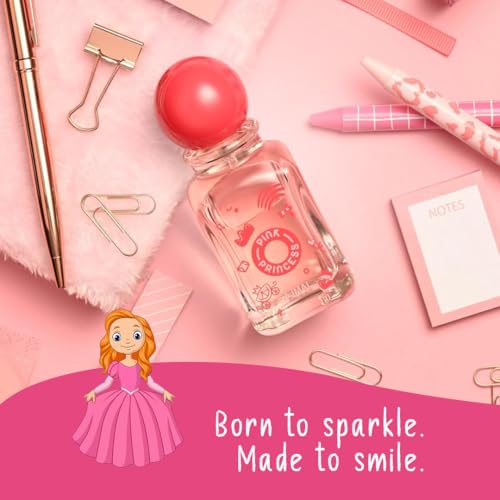 Ajmal Pink Princess Eau de Toilette for Girls, Long-Lasting Perfume, 50 ml – Majestic Fragrance for Daily Use, Ideal Gift for Teenage Girls, Pack of 1