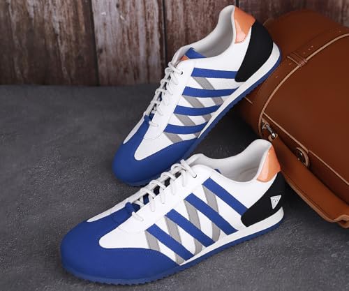 LOUIS STITCH Men’s Brazillian Blue Casual Sneaker | Elastic auto Adjustable Laces Sneakers for Men | Sneakers Shoes | Comfortable and Lightweight | LSPSNK_CSBU | UK-11