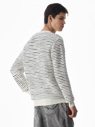 Jack & Jones Men's Regular Fit White Sweater
