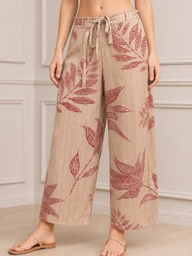 Biba Women Red Viscose Rayon Printed Straight Suit Set_32