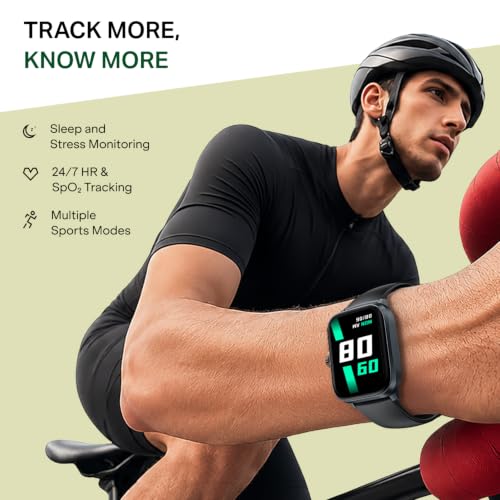 boAt Storm Blaze Smartwatch in Premium Metal Finish with Advanced BT Calling, Functional Crown, 1.83'' (4.64 cm) HD Display, IP68 Waterproof, HR, Sleep, Stress & SPO₂ Tracking, SOS (Active Black)