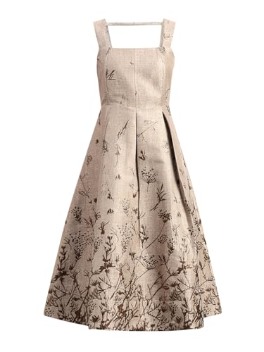 VERO MODA Women's Fit and Flare Beige Dress