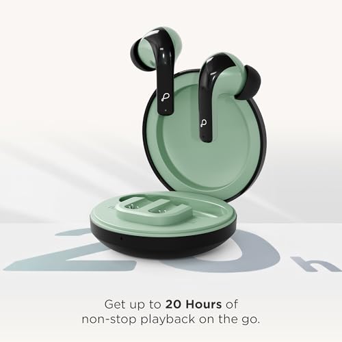 Pebble Cyclo Buds True Wireless Earbuds | Deep Bass | AI Powere ENC | 4 Mics | Dynamic Drivers | Dual Pairing | Voice Assistant - Black