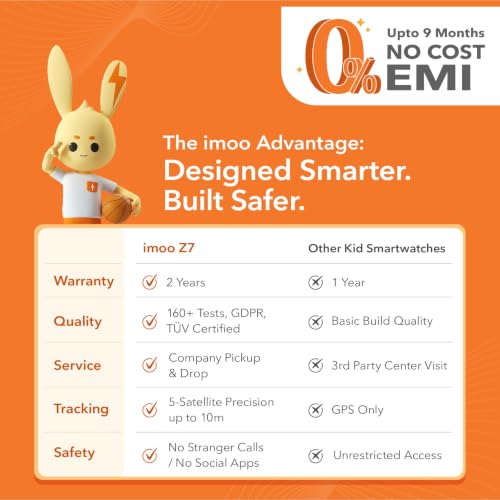 imoo Watch Phone Z7, 4G Smart Watch for Kids with Real-Time HD Video & Phone Call, Smart Watch for Girls with GPS Location and 14-Day History, Smartwatch for Boys with IPX8 Waterproof (Pink)