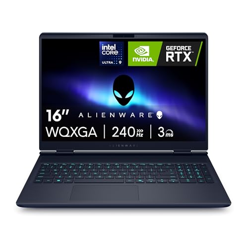 Alienware 16x Aurora Gaming Laptop AC16251 16" WQXGA 240Hz G-Sync Display, Intel Core Ultra 9 275HX Series 2, Nvidia Geforce RTX 5070, 32GB RAM, 1TB SSD, Windows 11 RGB Home, AlienFX QWERTY