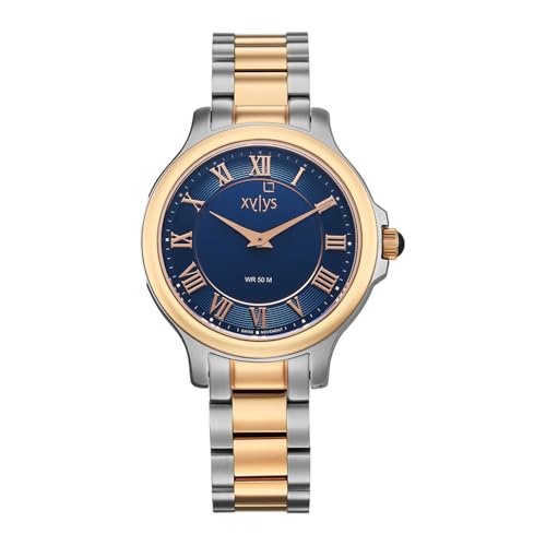 Xylys Genevieve with Analog Quartz Blue Dial Two Toned Stainless Steel Strap Watch for Women - 45026KM01E