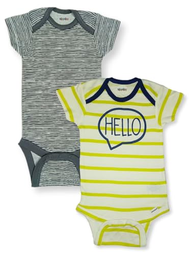 TuddyBuddy 100% Cotton Half Sleeves Romper/Bodysuit for Baby Boys (Pack of 10 Pcs HS, 3-6 Months, Multicolor)