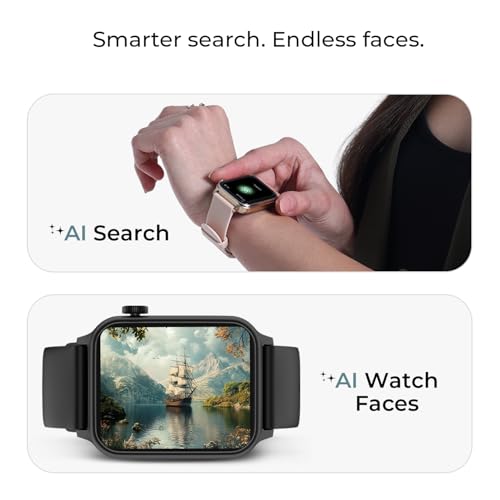 Noise Pulse Hyper Smart Watch with 21 Days Battery, 1.85" Display, AI Watch Faces, 100+ Sports Modes, Health Suite, SpO2 & Heart Rate Monitor, 1ATM Water Resistant(Jet Black)
