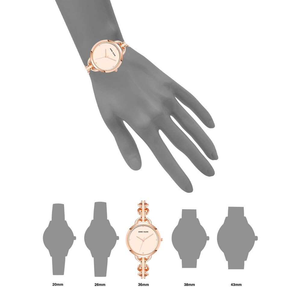 Anne Klein Quartz Analog Pink dial Metal Strap Watch for Women-AK4092BHRG