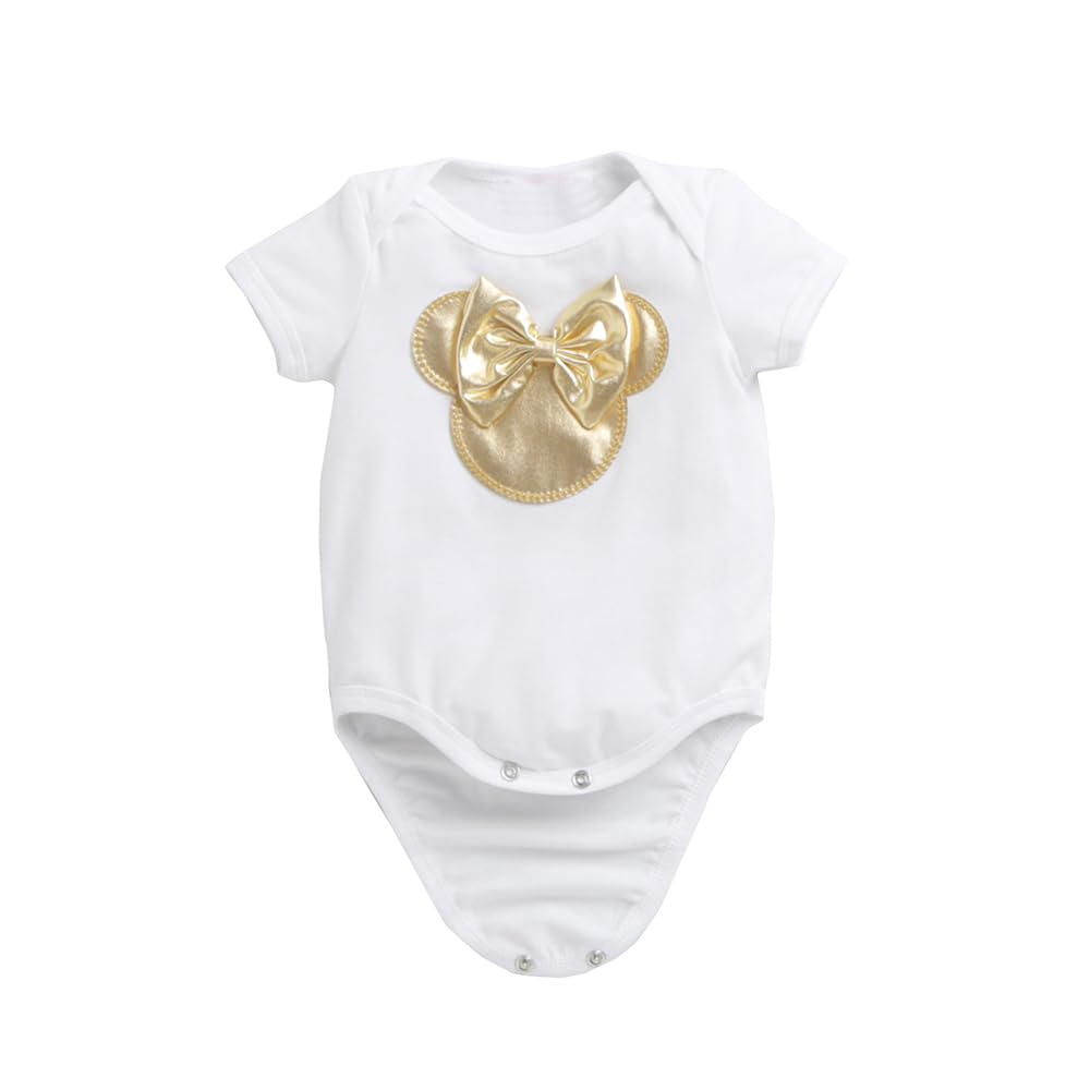 Hopscotch Baby Girls Cotton And Spandex Skirt Set In White Color For Ages (0-3 Months)