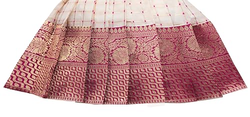 Lehnvel Baby Girl's Pattu Pavadi Tapeta Silk Readymade Frock