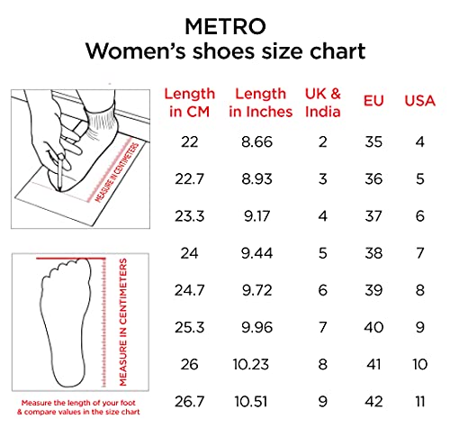 Metro Womens Synthetic Red Mojaris (Size (3 UK (36 EU))