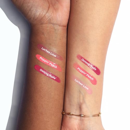 Revolution Bubble Tea Milky Blush + Lip Tint - Oolong Nude | Lip and Cheek Tint For Women With Green Tea Extract | Long Lasting Glossy Lips | Hydrating & Non Sticky Lip Tint