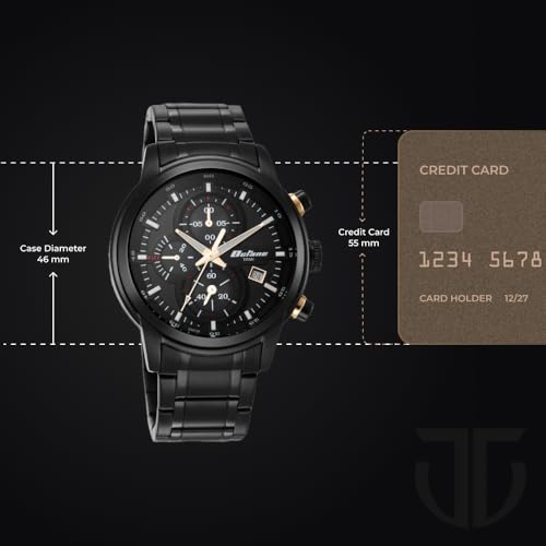 Titan Octane Quartz Chronograph with Date Black Dial Black Stainless Steel Strap Watch for Men - NT90086KM05