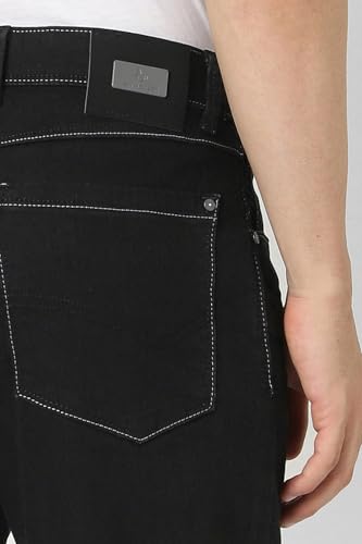 Van Heusen Men's Regular Jeans (VXDNCRTFO99192_Black