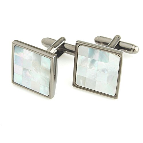 Peluche Multiple Natural Mother of Pearl Stone (Semi-precious) Cufflinks for Men