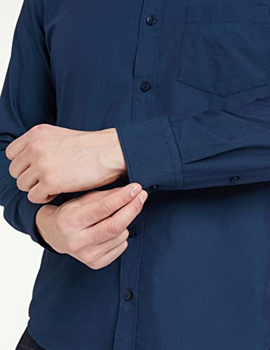 Amazon Brand-Symbol Men's Cotton Slim Fit Formal Shirt Navy 2 40)