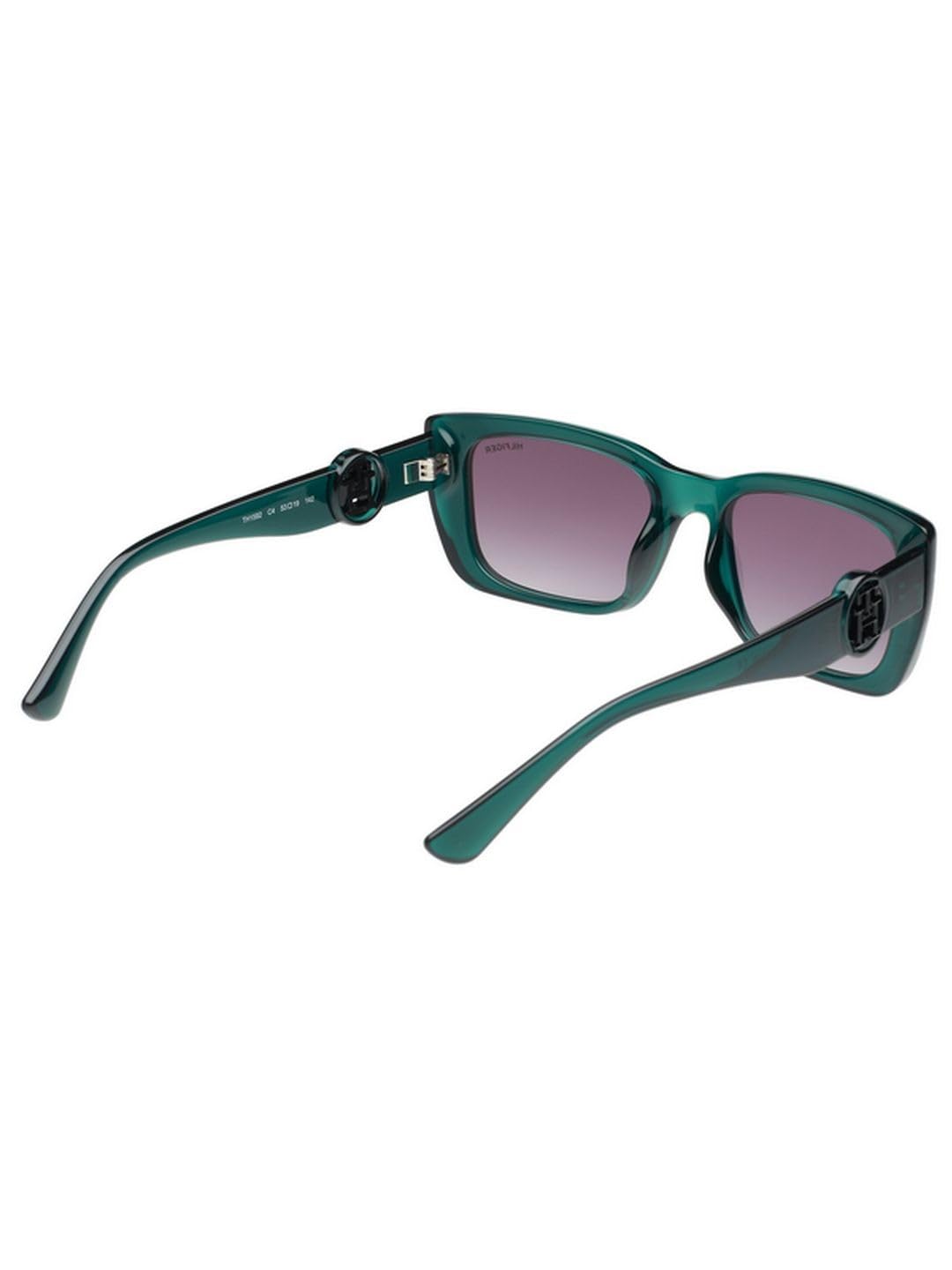 Tommy Hilfiger Sunglasses | Purple Lens | Green Frame | Full Rim Square Shape Branded Latest and Stylish Non Polarized Eyewear | 100% UV Protection | Women Sunglasses| Size Medium | TH 1592 C4 53