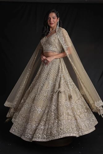 Women's Net Lehenga with Intricate Detailing