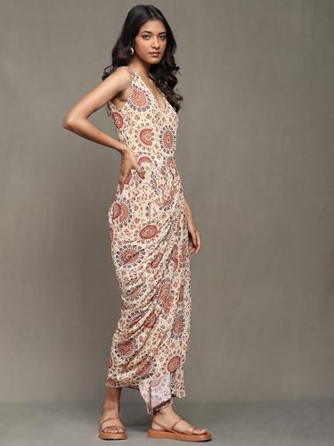Ritu Kumar Beige Printed Jumpsuit