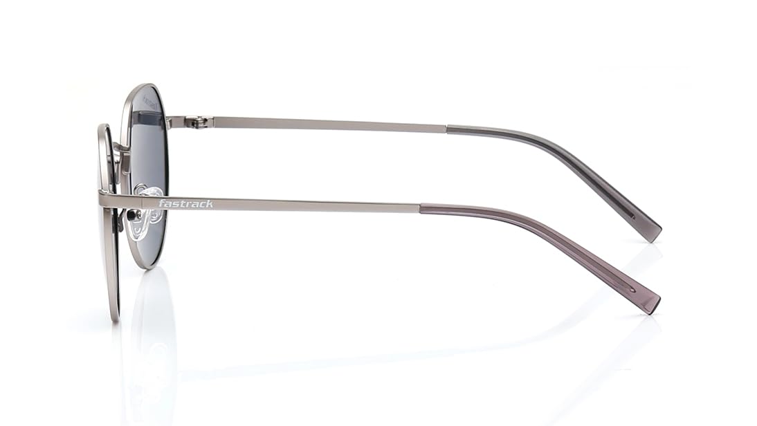 Fastrack Grey Round Metal Polarized Sunglasses for Men and Women(M286GY1PV)