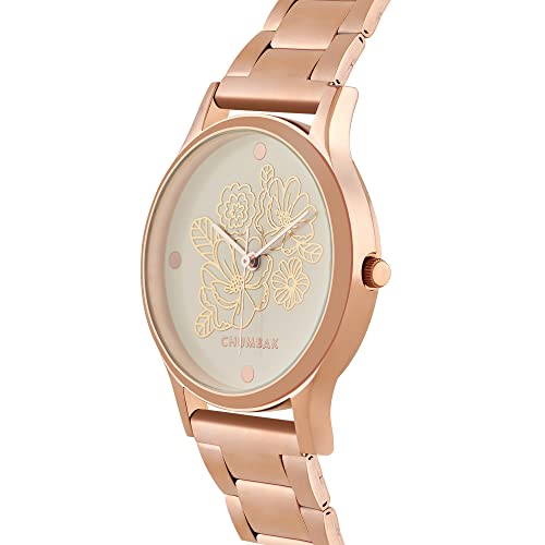 TEAL BY CHUMBAK Round Dial Analog Hand Watch for Women, Gifts for Women/Girls/Ladies, Stylish Fashion Watch for Casual/Work