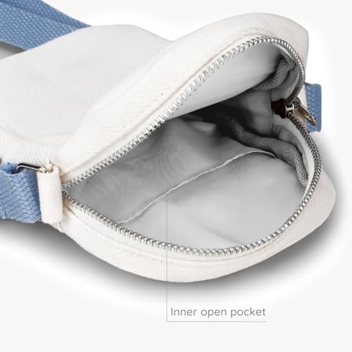 Eco Right Mobile Sling Bag For Women & Men, Small Sling Bag For Women, Phone Bag With Adjustable Cotton Strap, White