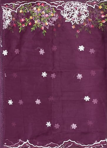 Wine Embroidered Unstitched Dress Material_DM-NEMI-00028
