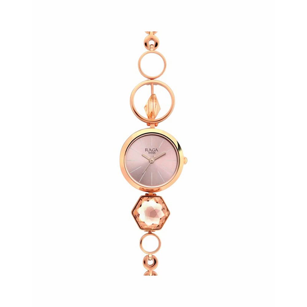Titan Raga Moments of Joy Analog Pink Dial Women's Watch-NP2606WM09/NP2606WM09