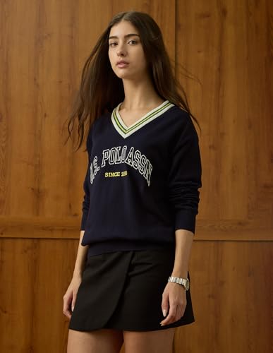 U.S. Polo ASSN. Women's Cotton Casual Sweater (UWAW25SWE196