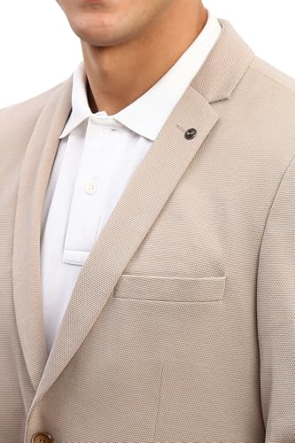 Allen Solly Men's Blazer (ASBZMUJFR88288_Beige