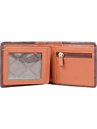 Hidesign mens EE 398-490 RF One size Chocolate Bi-fold Wallet