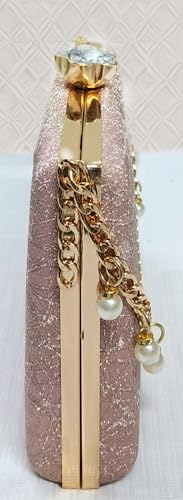 Divine Collection Pearl Charm Clutch (Pink)