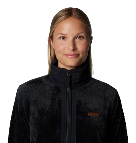 Columbia womens Fire Side Full Zip III, Black, Medium